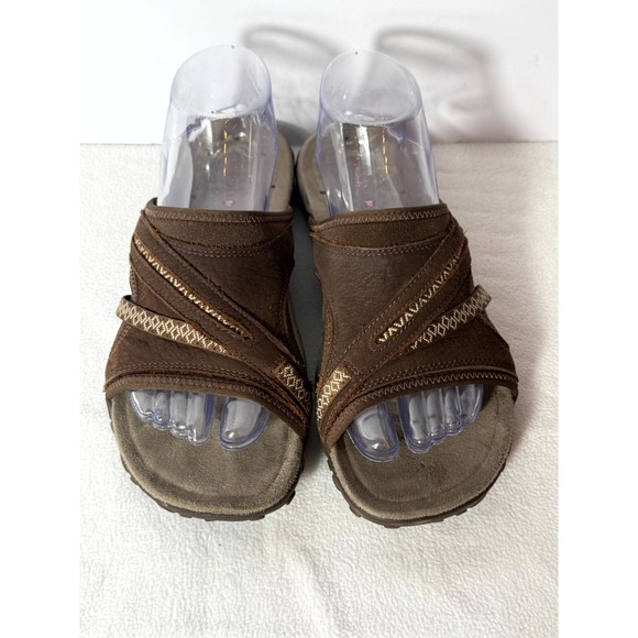 Merrell Terran Slide II Womens‎ US 9 Brown Leather Comfort Casual Slip On Sandal - Picture 3 of 8